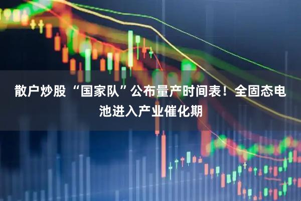 散户炒股 “国家队”公布量产时间表！全固态电池进入产业催化期