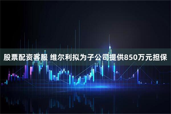 股票配资客服 维尔利拟为子公司提供850万元担保
